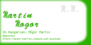 martin mogor business card